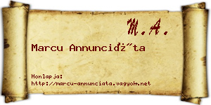 Marcu Annunciáta névjegykártya